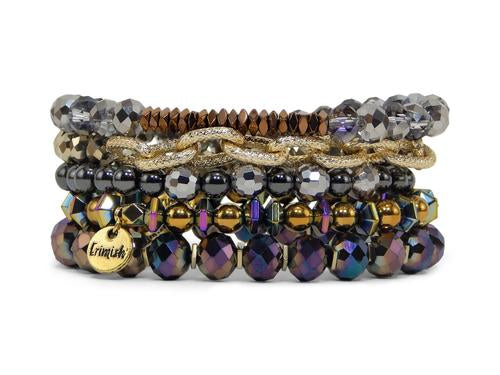 ERIMISH METALS DARK STACK BRACELET SET Johnnie Dove Boutique
