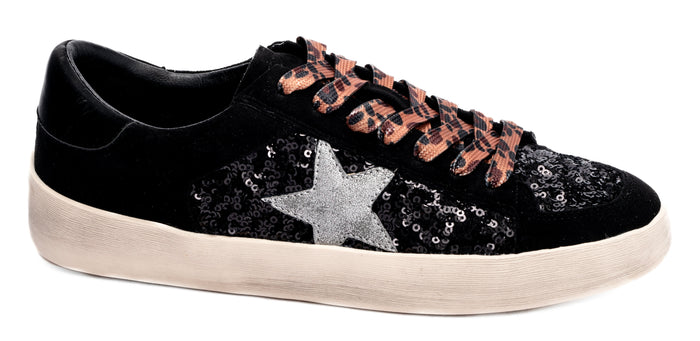 CORKYS ANOTHER ROUND BLACK SEQUIN SNEAKERS