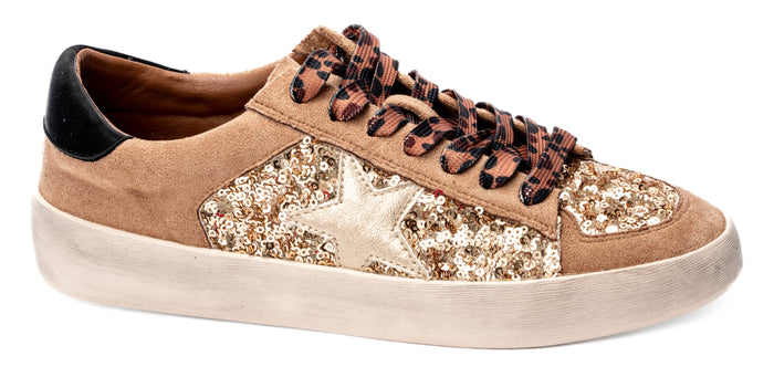 CORKYS ANOTHER ROUND GOLD SEQUIN SNEAKERS