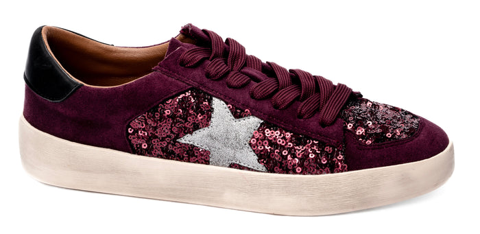 CORKYS ANOTHER ROUND WINE SEQUIN SNEAKERS
