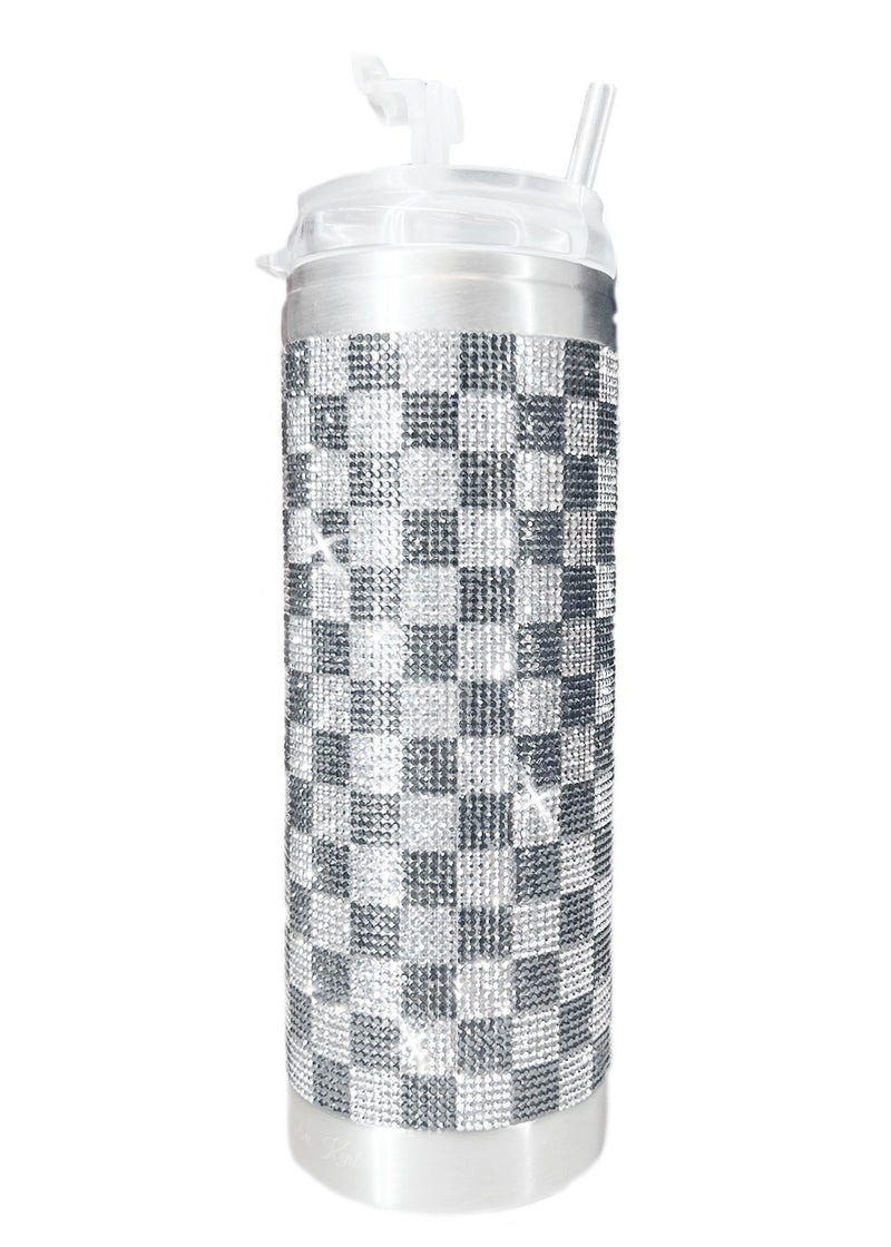 BUBBLES & BLING TUMBLER - LIGHT CHECKMATE