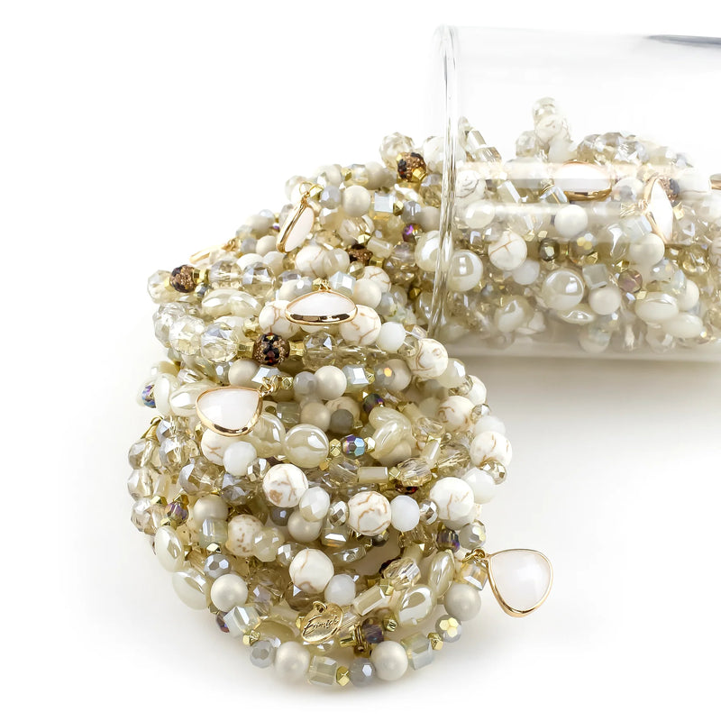 ERIMISH  -  COCONUT EXTENDED 5 BRACELET STACK