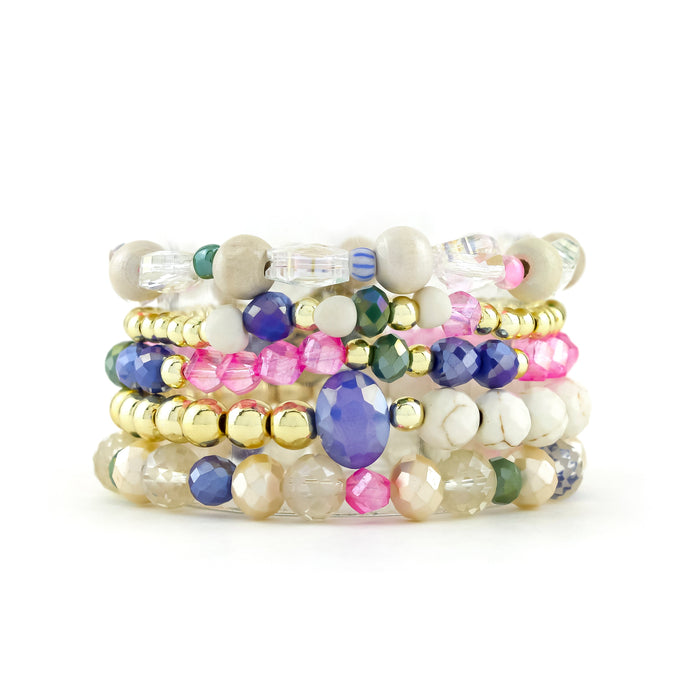 EXTENDED SIZE -  PLUS SIZE EVERGREEN STACK BRACELET SET