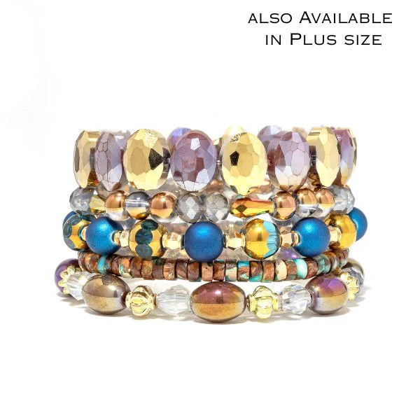 ERIMISH  -   FLANNEL  EXTENDED 5 BRACELET STACK