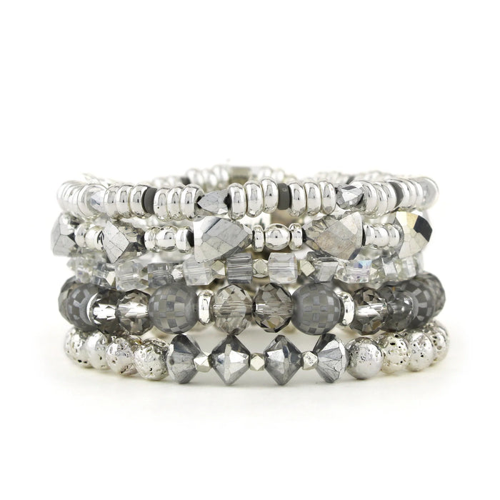ERIMISH  -   SILVER BELLS 5 BRACELET STACK