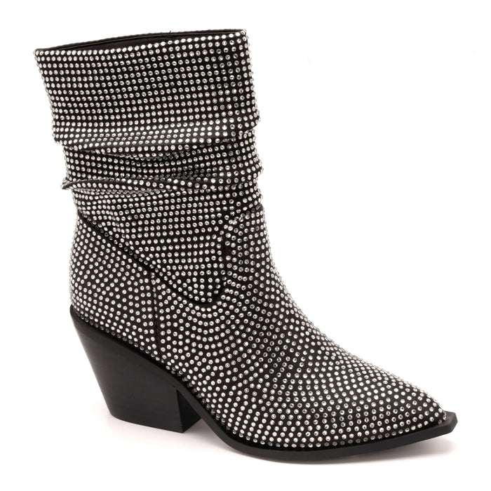 CORKYS GLOSSY BLACK CRYSTAL BOOTS