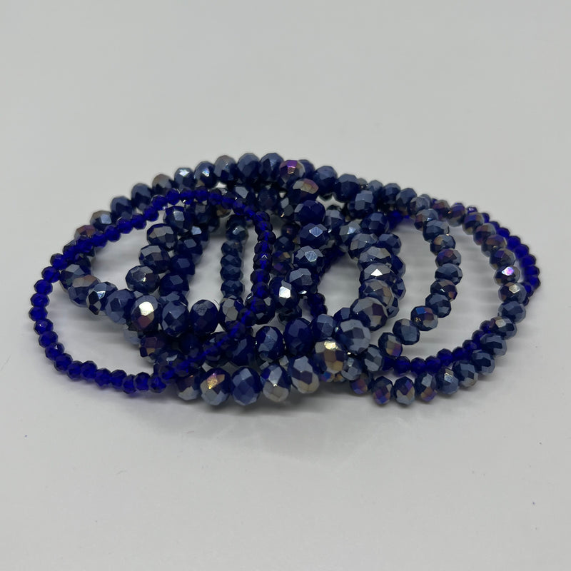 Zenana 8 Bracelet Stack - Royal Blue