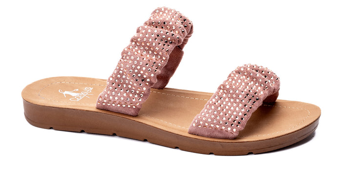 CORKYS ICED TEA BLUSH CRYSTALS SANDALS