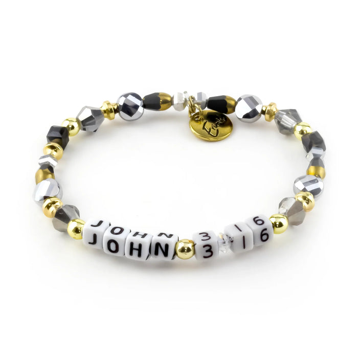 ERIMISH - CUSTOM SCRIPTURE BRACELET BLACK - JOHN 3:16