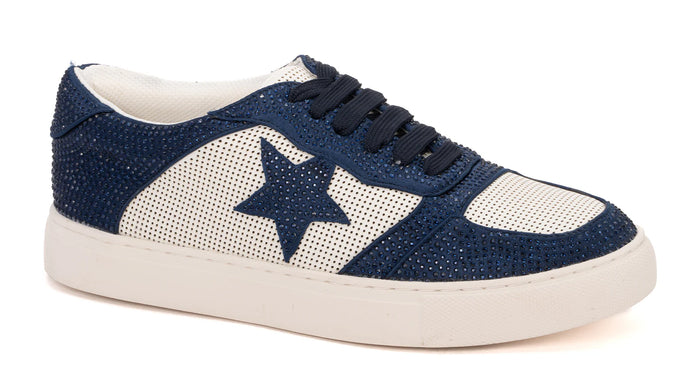 CORKYS LEGENDARY NAVY CRYSTAL STAR SNEAKERS