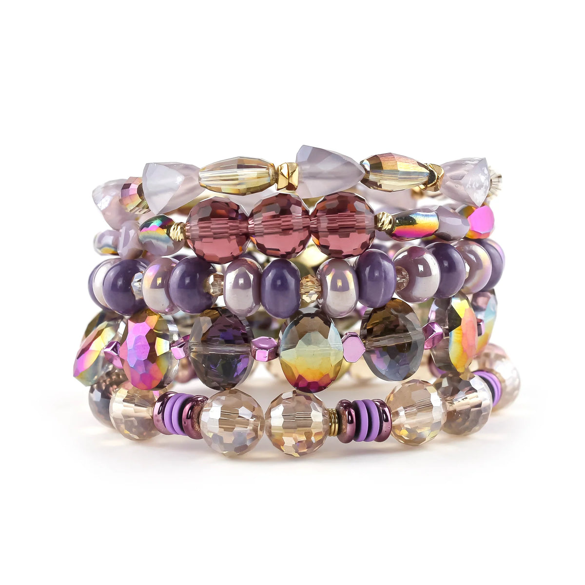 ERIMISH   - PLUM PIE STACK BRACELET SET