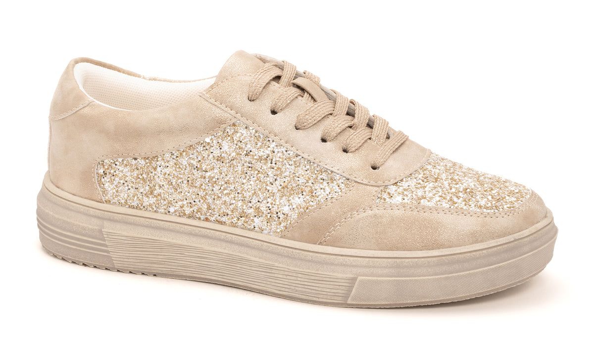 CORKYS RAD GOLD METALLIC SNEAKERS
