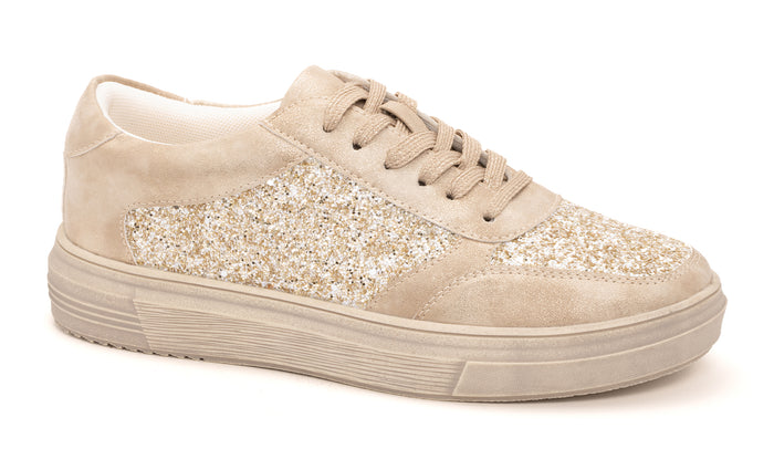 CORKYS RAD GOLD METALLIC SNEAKERS