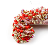 ERIMISH  -  RED HOT EXTENDED 5 BRACELET STACK