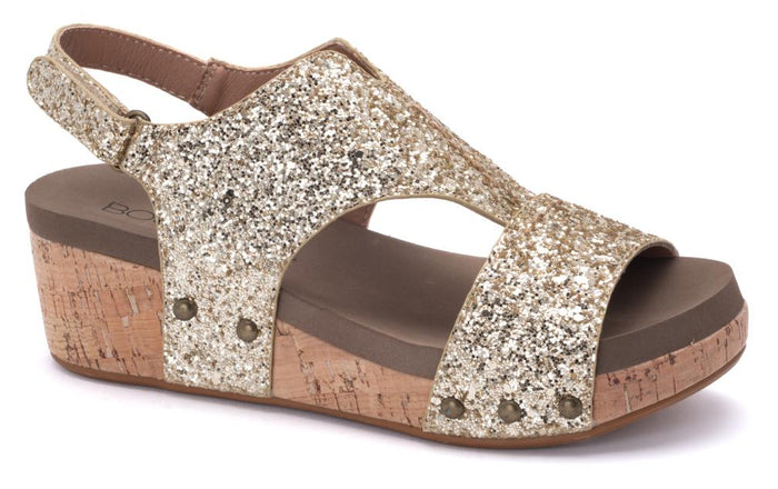 CORKYS GOLD GLITTER REFRESHING WEDGE  (2.5")