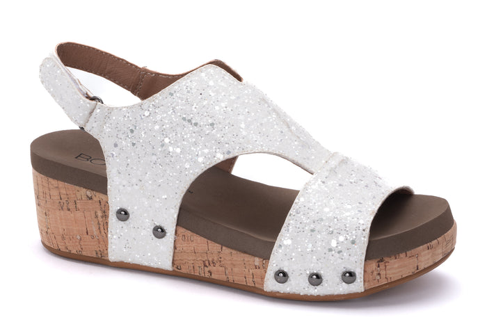 CORKYS WHITE GLITTER REFRESHING WEDGE  (2.5")