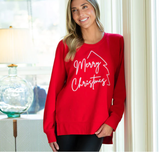 ROYCE: MERRY CHRISTMAS CHAIN STITCH COZY FLEECE