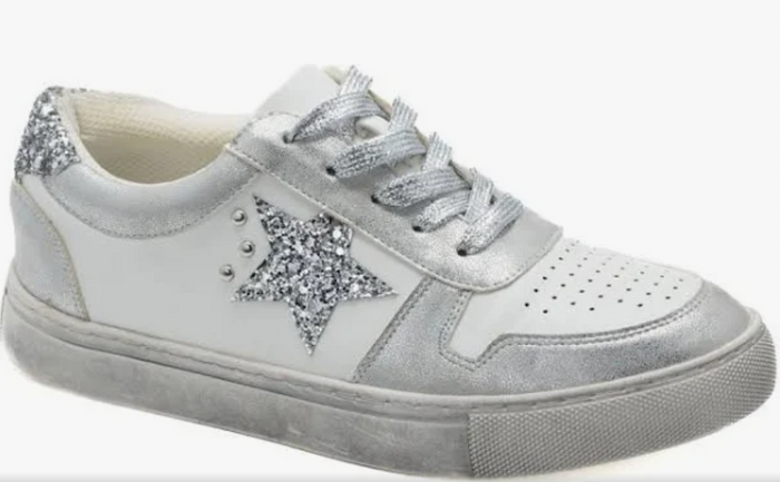 CORKYS CONSTELLATION SILVER SNEAKERS