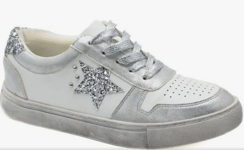 CORKYS CONSTELLATION SILVER SNEAKERS