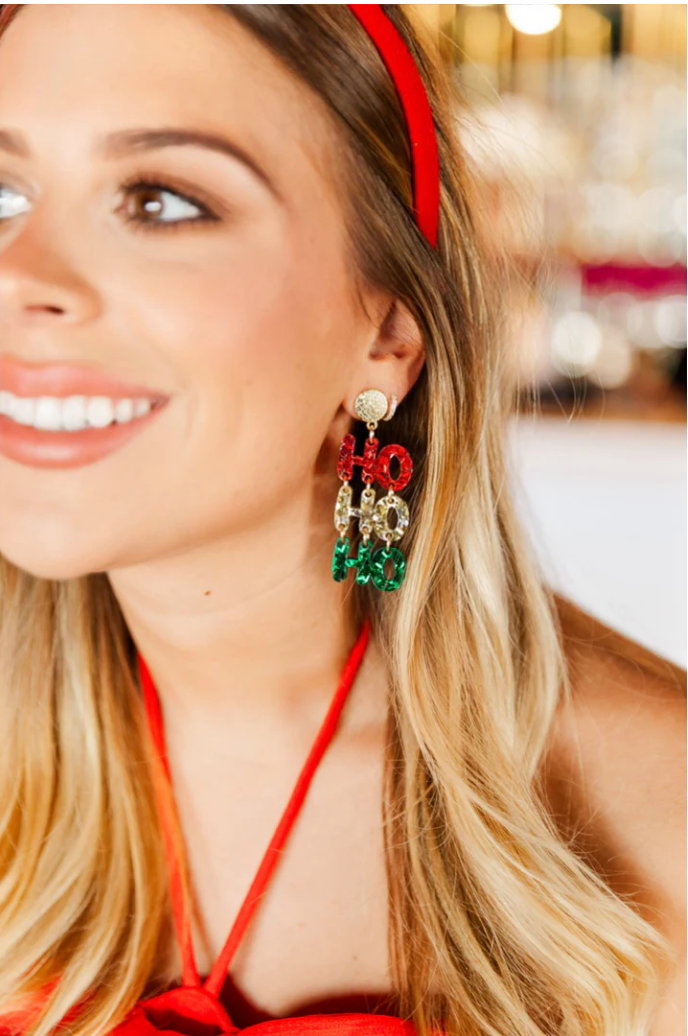 TAYLOR SHAYE "HO HO HO" EARRINGS
