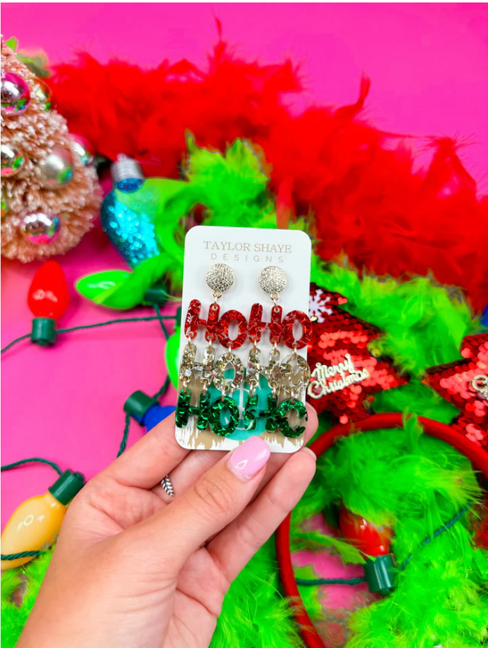 TAYLOR SHAYE "HO HO HO" EARRINGS