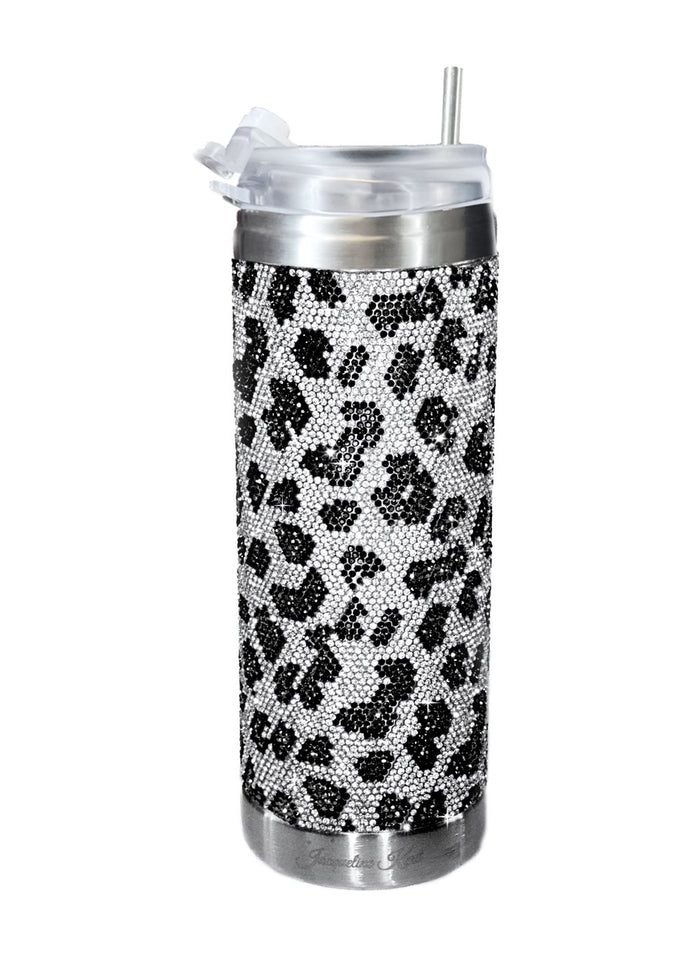 BUBBLES & BLING TUMBLER - SNOW LEOPARD