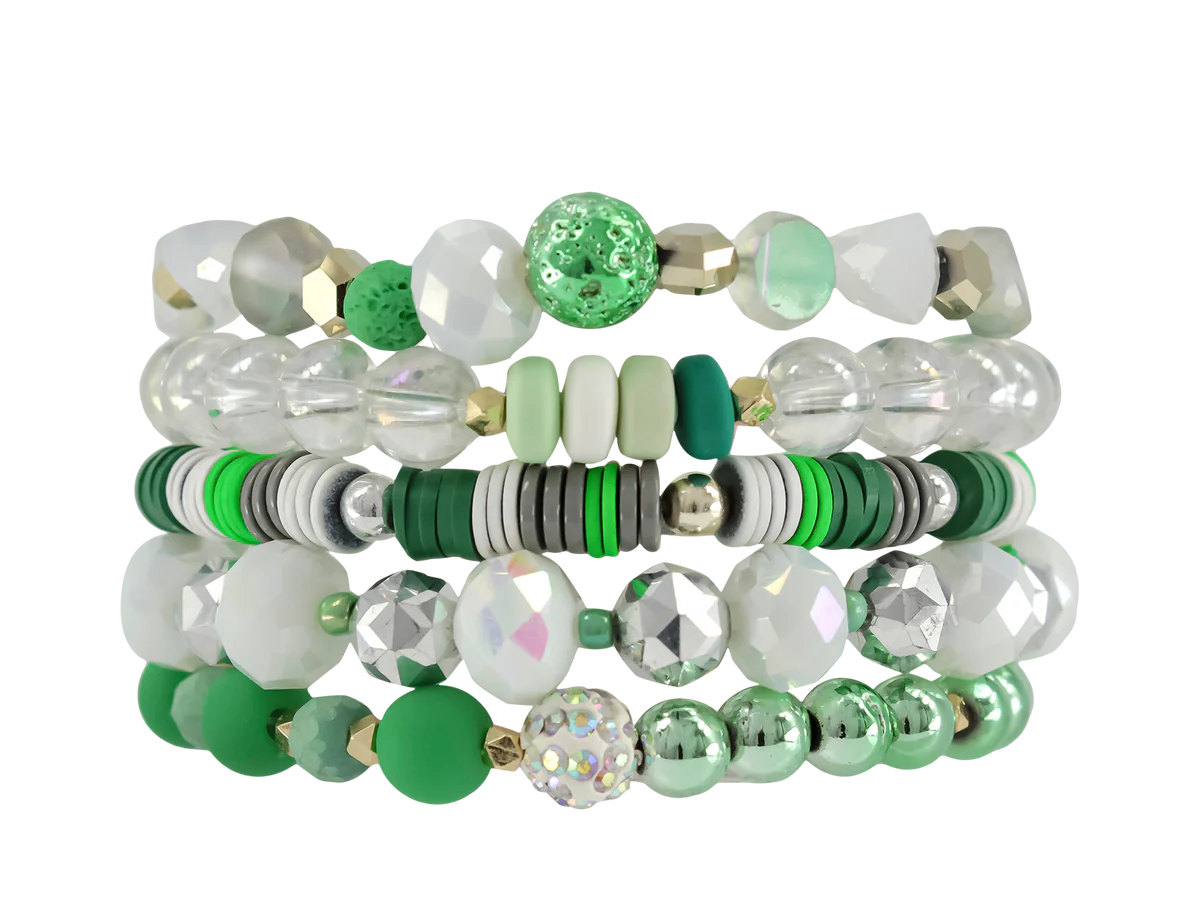 EXTENDED SIZE - ST. PATRICK'S STACK BRACELET SET