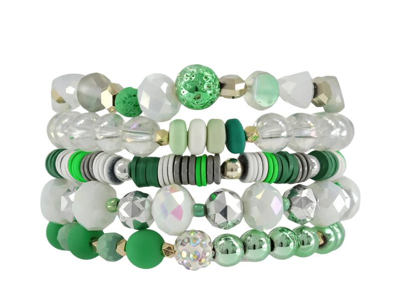 EXTENDED SIZE - ST. PATRICK'S STACK BRACELET SET