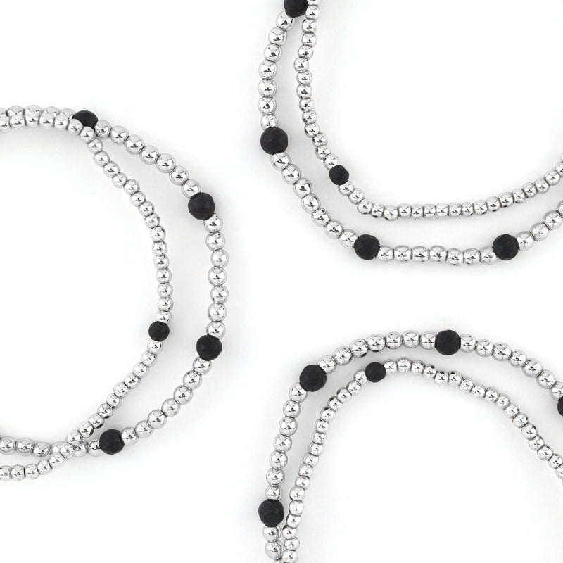 ERIMISH  -  EXTENDED SIZE - TATUM STARTER STACK BLACK/SILVER
