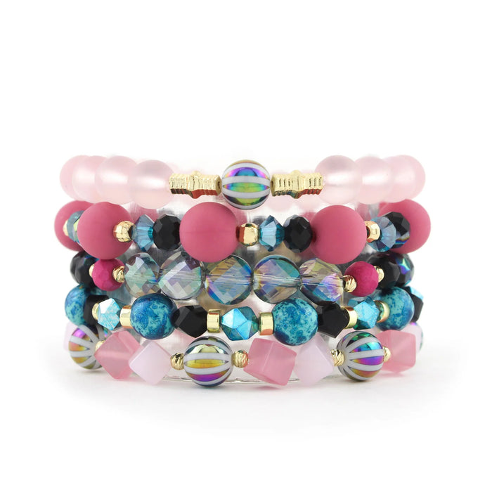 ERIMISH  -   JEWEL BERRY 5 BRACELET STACK