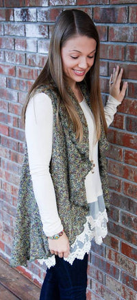 Long Sleeve Lace Bottom Tee