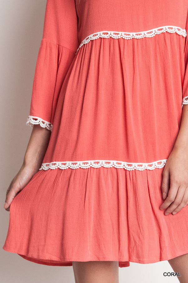 Baby Doll - Coral Dress