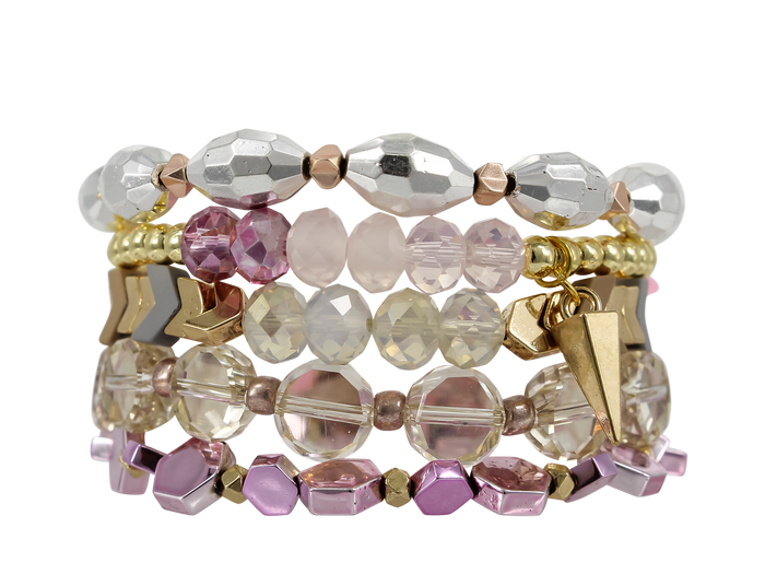 ERIMISH EXTENDED SIZE AZALEA  STACK BRACELET SET
