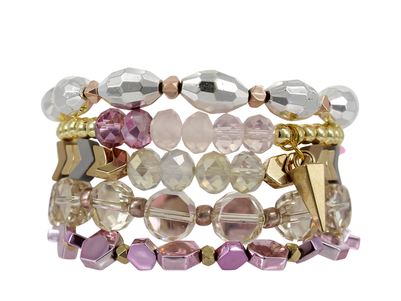 ERIMISH EXTENDED SIZE AZALEA  STACK BRACELET SET