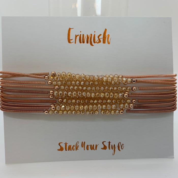 ERIMISH  -  "BLACK FRIDAY SPECIAL" - ROSE GOLD SLINKY STACK (CLEAR)