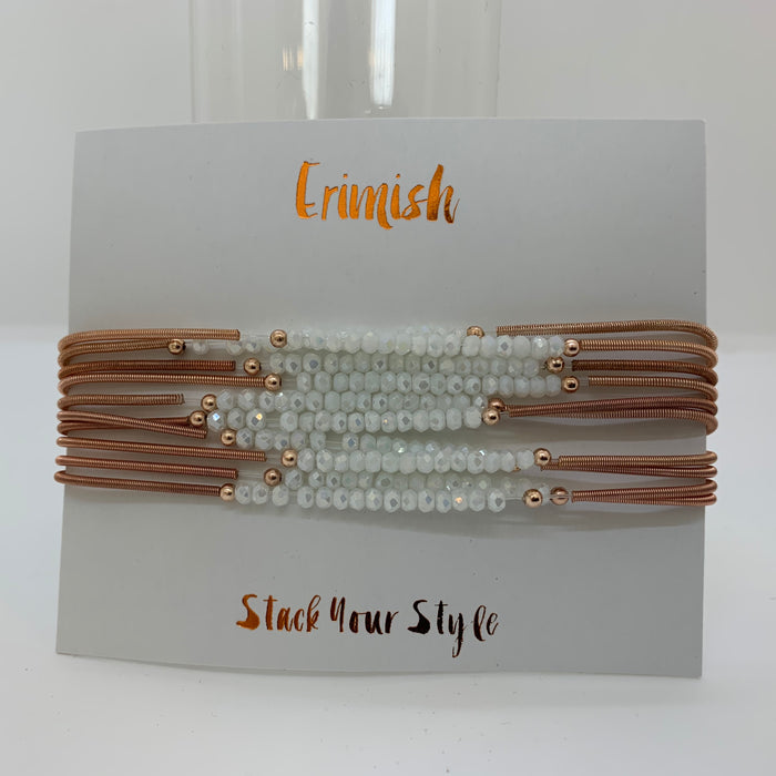 ERIMISH  -  "BLACK FRIDAY SPECIAL" - ROSE GOLD SLINKY STACK (WHITE)