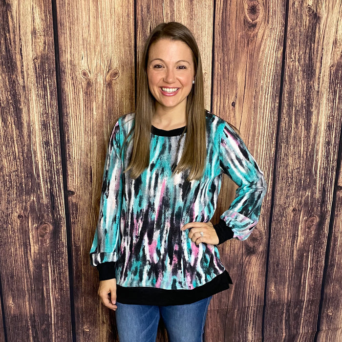 SEW IN LOVE "BLACK/PINK/MINT TIE DYED WEEKENDER