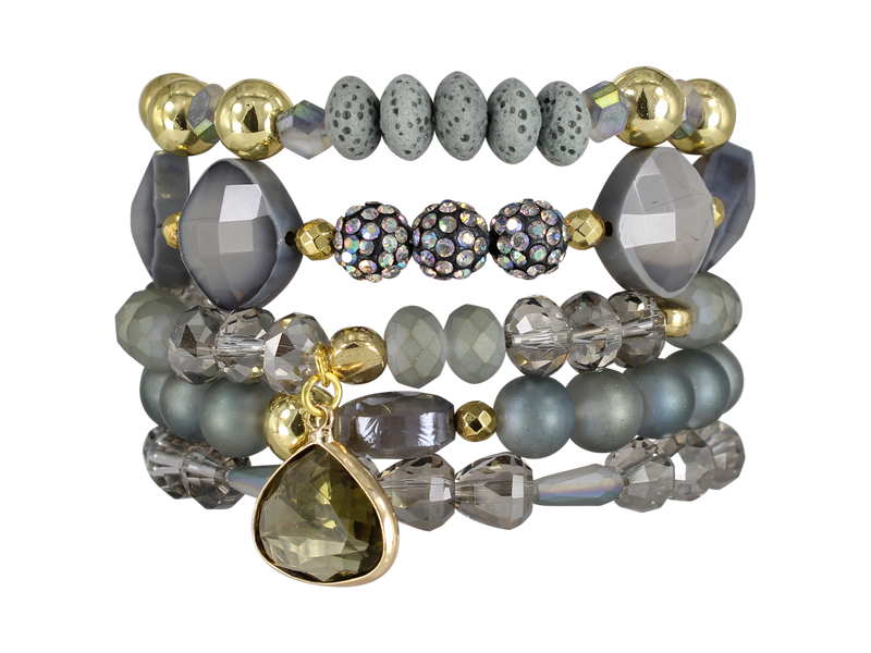 ERIMISH  -  EXTENDED SIZE CAESAR STACK BRACELET SET