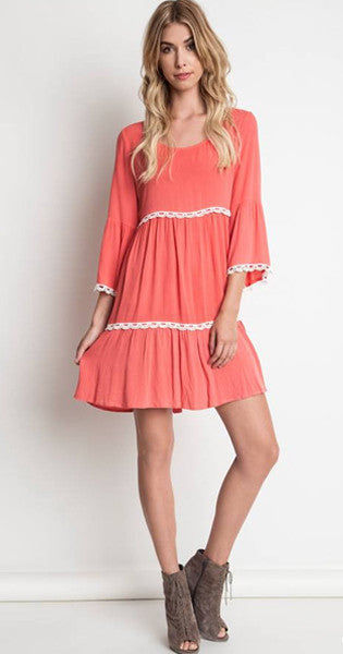 Baby Doll - Coral Dress