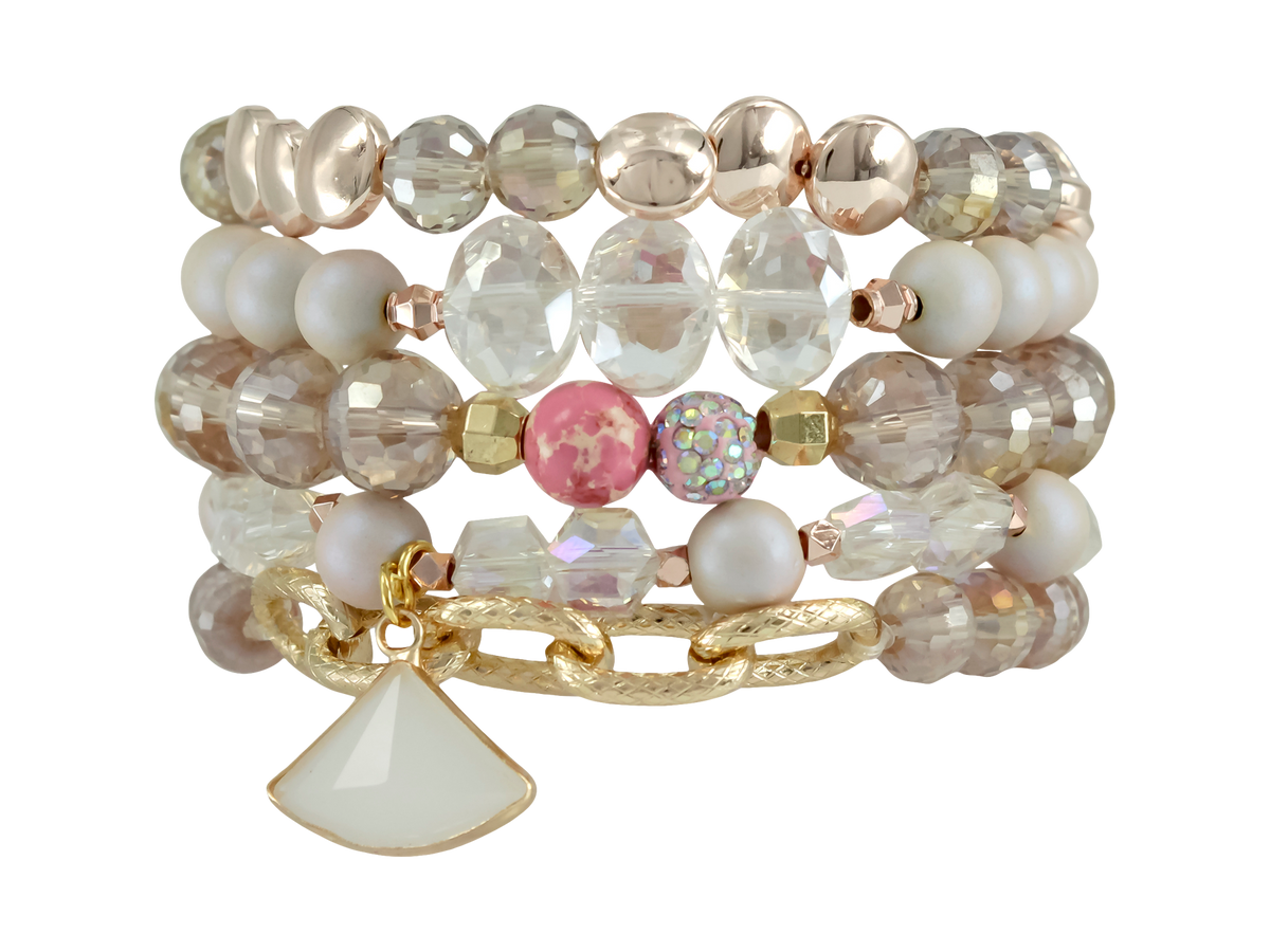 ERIMISH  - EXTENDED SIZE COTTON CANDY STACK BRACELET SET