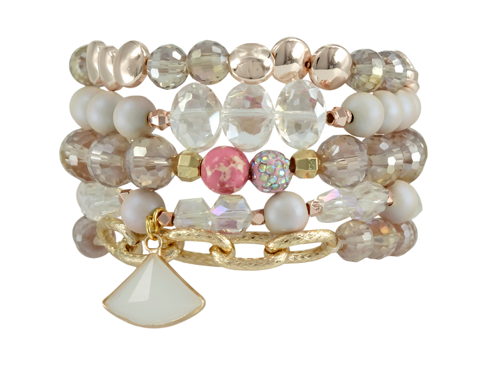 ERIMISH  - EXTENDED SIZE COTTON CANDY STACK BRACELET SET