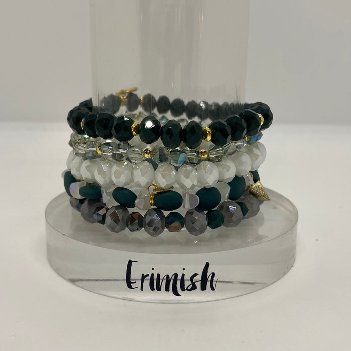 ERIMISH   -  EMERALD STACK BRACELET SET