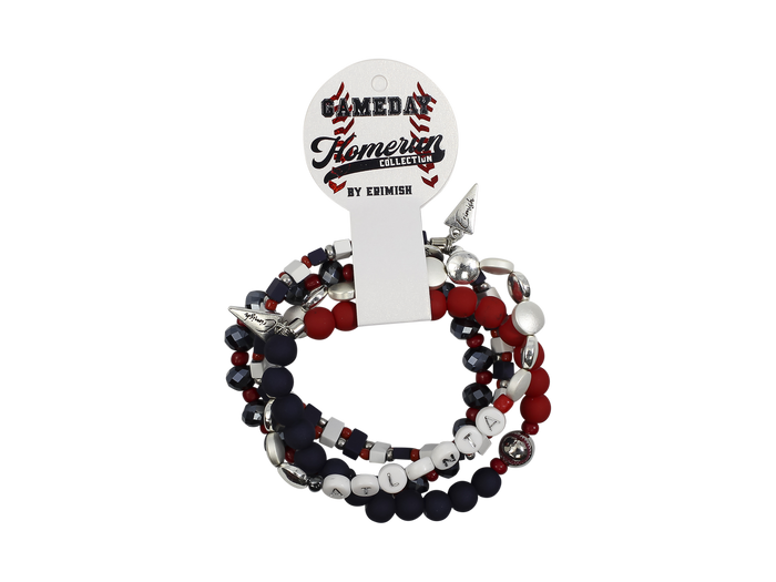 ERIMISH - ATLANTA BRAVES HOMERUN STARTER BRACELET STACK
