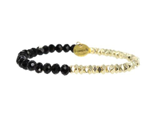 ERIMISH "GAMER" - BLACK AND GOLD - STACKABLE BRACELET