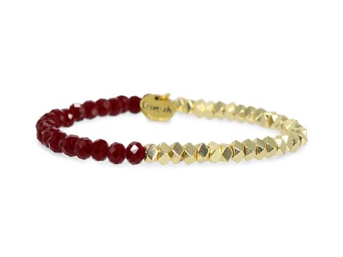 ERIMISH "GAMER" - MAROON AND GOLD - STACKABLE BRACELET
