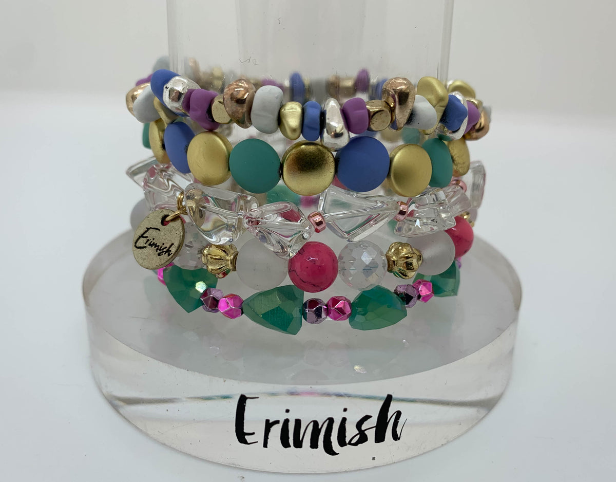 ERIMISH  EXTENDED SIZE -  CANDY KISS #2 STACK BRACELET SET