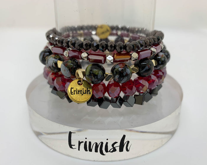 ERIMISH  - CHERRY FUDGE -  STACK BRACELET SET