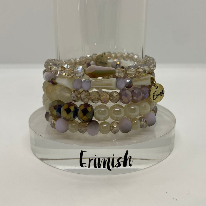 ERIMISH   -  LAVENDER CREME STACK BRACELET SET