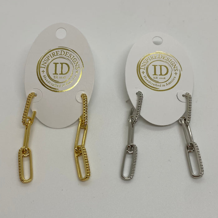 INSPIRED DESIGNS PAPERCLIP EARRINGS