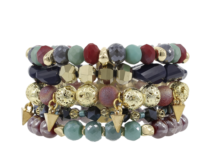 ERIMISH SRIRACHA  STACK BRACELET SET